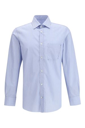 Light blue cotton striped shirt MAISON MARGIELA | S50DT0073M35722001F